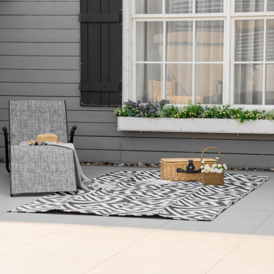 Burhill No Pattern And Not Solid Colour 152cm X 243cm Indoor / Outdoor Area Rug