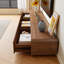 Console multimédia 94,5 po en noyer avec tiroir-121883191