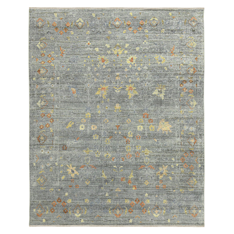 Jwell Wool Floral Indoor Rug, Rectangle 9' x 12'