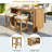 5 Pieces Outdoor Bar Set Included 1 Height Table & Four Stools With Cushions