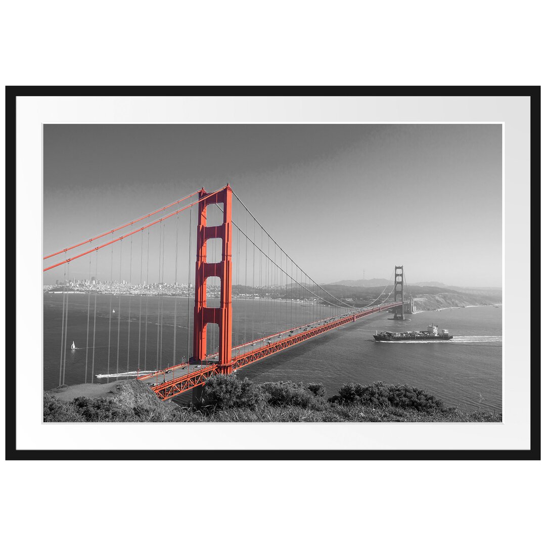 Gerahmtes Poster Eindrucksvolle Golden Gate Bridge