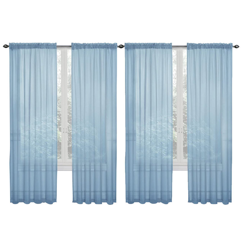 Milania Sheer Curtain, Blue