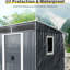 Remise de jardin en métal 6 X 5 pi - et accessible par la lumière du soleil avec serrure imperméable 6 pi x 5 pi accessible par la lumière du soleil-131257848