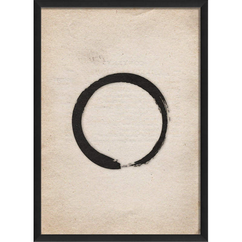Enso, impression encadrée en noir Japanese