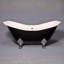 Baignoire sur pattes noire et blanche 6 pi The Summit-98539055