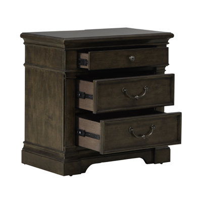 Tawona 3 Drawer Nightstand w/ Charging Station
