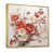 Toile avec cadre flottant or
