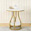 Table d'appoint ronde à 2 niveaux avec structure en métal-1414979160