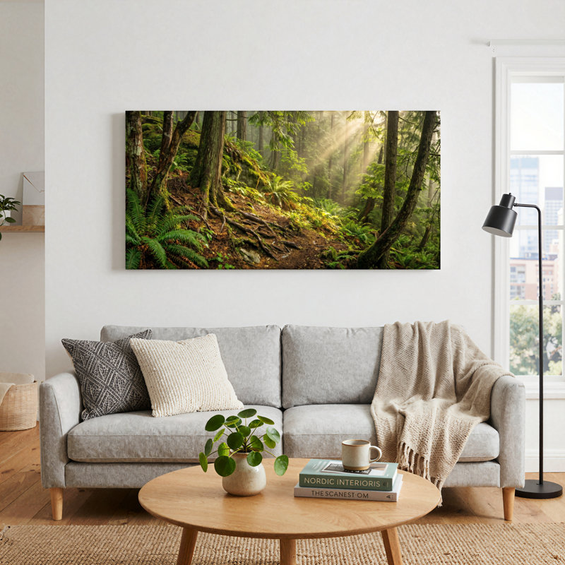 «Forest Light», reproduction d'art sur toile, ensemble de 1, Toile tendue, L 58 po x H 28 po