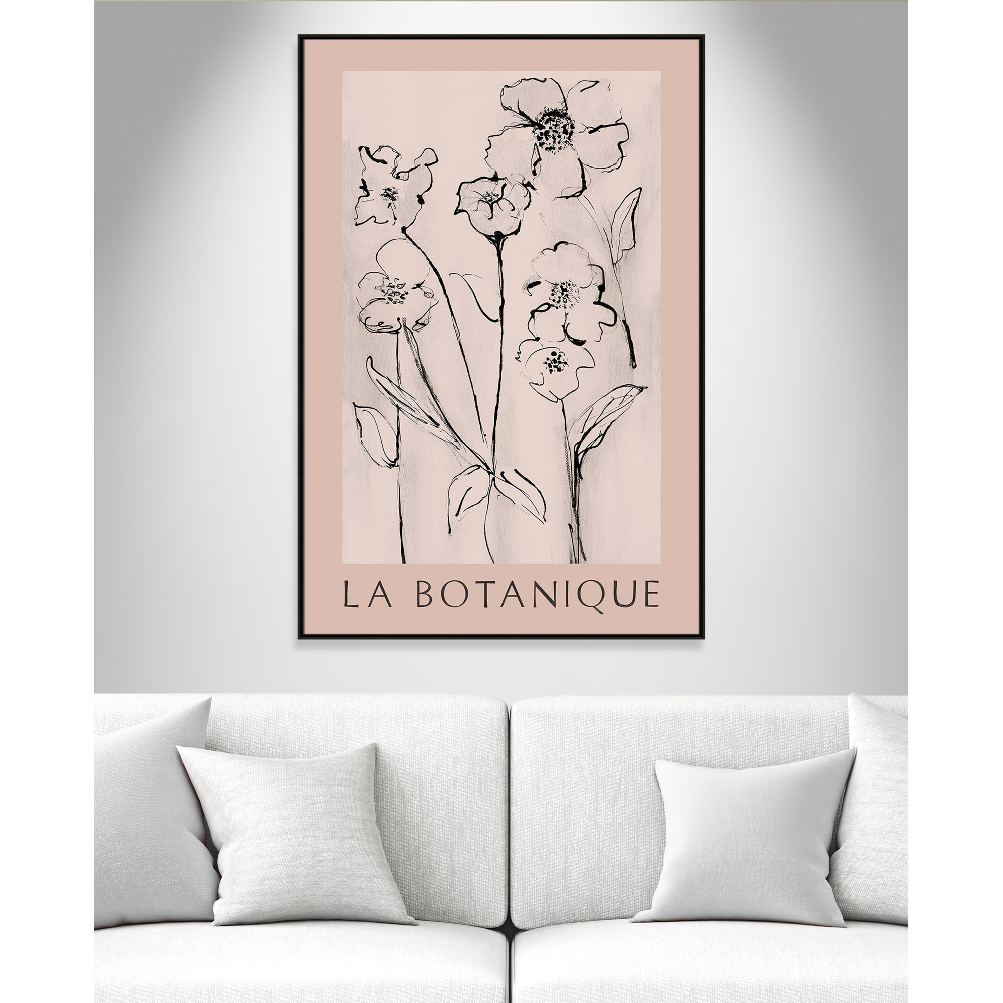 Botanical Poster Collection " La Botanique " by Susan Jill, 61.5" H x 41.5" W x 2" D, No, Espresso Floater Frame