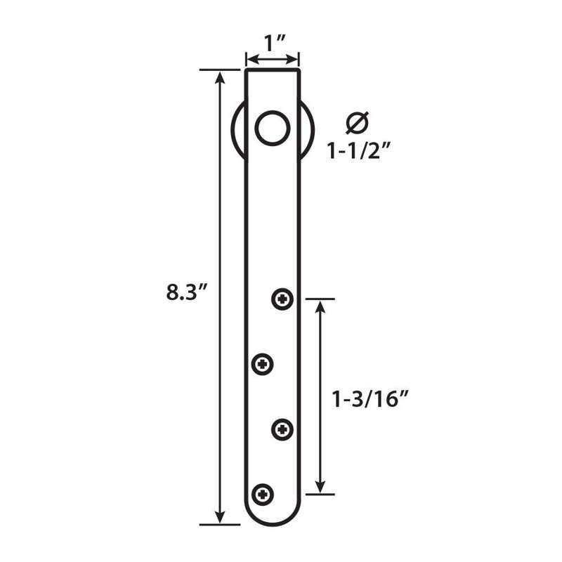 Solid Steel Mini Sliding Rolling Barn Door Hardware Kit for Double Wood Doors