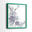 Periwinkle Patch III - reproduction encadrée de qualité supérieure - prête à être accrochée - aucun clou requis - aucun clou requis-108031571-108031569
