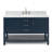 55'' Single Bathroom Vanity with Carrara Marble Top-85364394