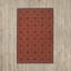 Tapis géométrique en laine touffeté à la main Vermillon-21412629