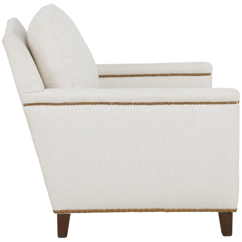 Upholstered Armchair, Tobacco, Small Aged Bronze, 1149 Olive