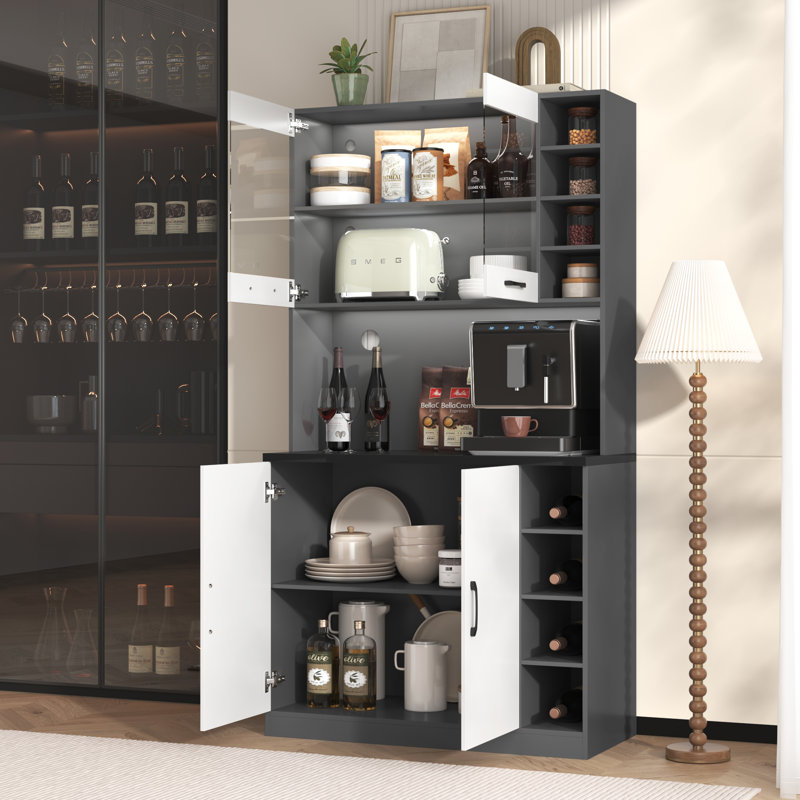 187cm Kitchen Pantry, White