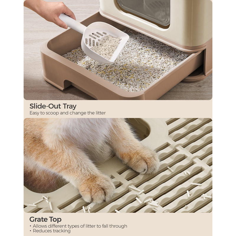 Enclosed Litter Box, Brown