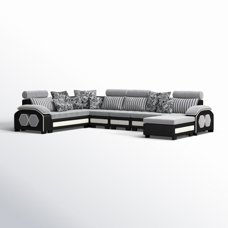 Canapé modulaire réversible avec repose-pieds Bandler