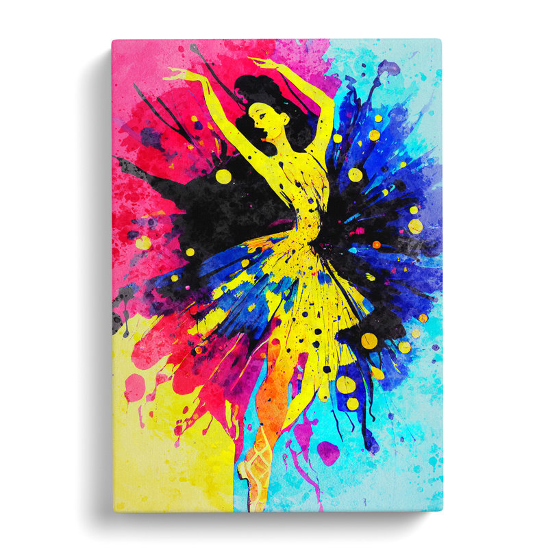 Ballerina Splash No.2 - Wrapped Canvas, 50cm H x 35cm W x 3cm D