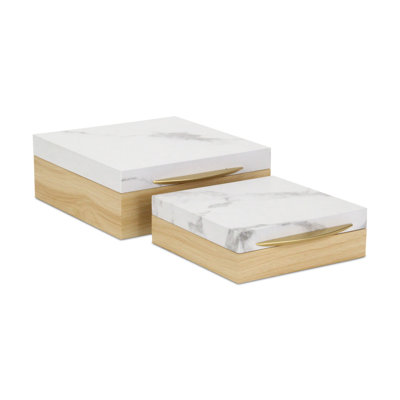 Marveo Wood and Faux Marble Box Set