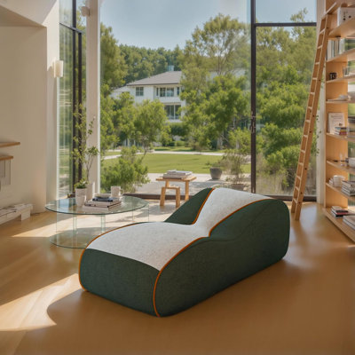 Lie-down Comfort Wowmax Chaise Lounge Chair Indoor, Ergonomic Zero Gravity Bean Bag Floor Sofa For Adults, Curved Lounger For Living Room Bedroom 