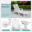 Outdoor Wood Texture Reclining Lounge Chaise With Wheels & Cup Holder-90441927