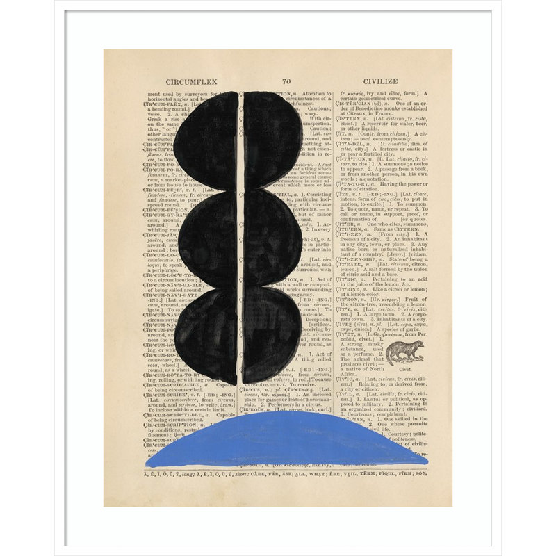 Adreille Modern Définition II - Reproduction d'art graphique sur papier encadré, H 21 po x l 17 po, Papier encadré noir