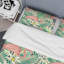 Ensemble de housse de couette en microfibre vert / rose / blanc 3 pièces