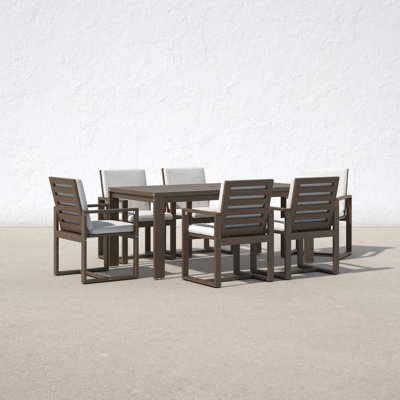 Joly 87" Eucalyptus Patio Dining Set