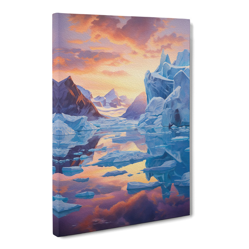Glacier Impressionism - Wrapped Canvas, 60cm H x 40cm W x 3cm D