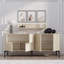 Console moderne avec tablette murale, couleur travertin, 70,9 x 21,7 x 15,7 pouces | 100% panneau de particules enduit de mélamine, épaisseur: 0,7 pouce | Comprend de nombreuses tablettes, une conception murale, parfaite pour la décoration du salon et du vestibule-2023413835