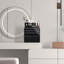 Étui de rangement pour maquillage 3 pièces avec 6 tiroirs (noir)-1730625767
