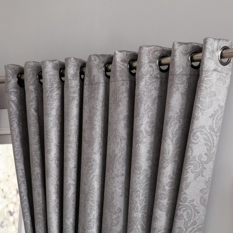 Panneau de rideau obscurcissant Nakagawa, Gris clair, L 102 po x L 84 po