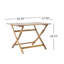 Ensemble repas d'extérieur 5 pièces en bois d'acacia naturel avec table pliante et 4 chaises-129691495