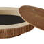 Table basse 47 po ovale avec rangement Table d'appoint moderne en placage de bois massif pour salon, chambre à coucher, appartement ou bureau, bois naturel-451966879