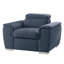 Chaise avec repose-pieds coulissant en microfibre