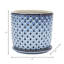 Modern Textured Ceramic Planter with Saucer-1936006852-1936006854