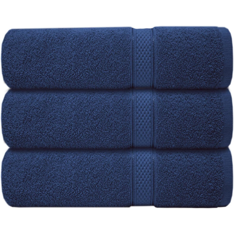 Nayelly Turkish Cotton Bath Towel, Royal Blue