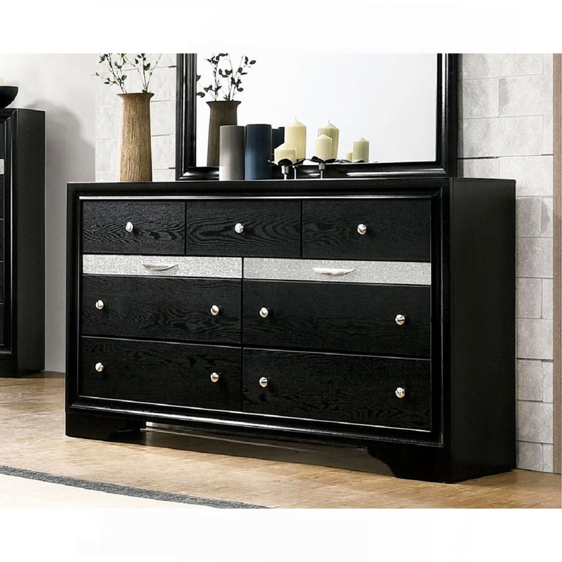Commode contemporaine 1Pc, Noir