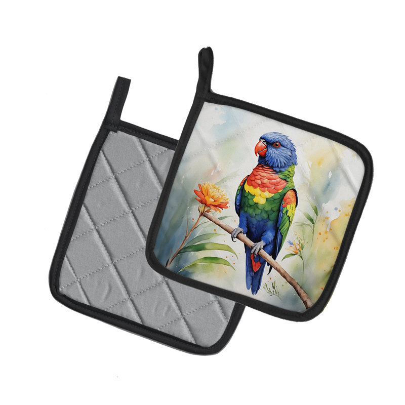 Paire de poignées Rainbow Lorikeet