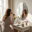 Miroir d'appoint mural biseauté festonné sans cadre-580284903