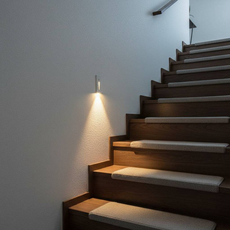 UltraBeam 3 Watt LED White Recessed Indoor Wall Light - Movement Sensor - Low level lighting