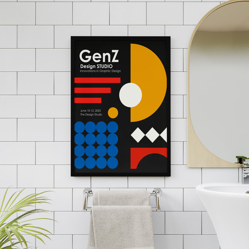 Z Studio Bauhaus, affiche Mid Mid Modern, Structure noire