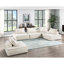 Square -Style Chair In Beige And Solid Wood Construction Low-Profile Accent Boucle For Home Decor
