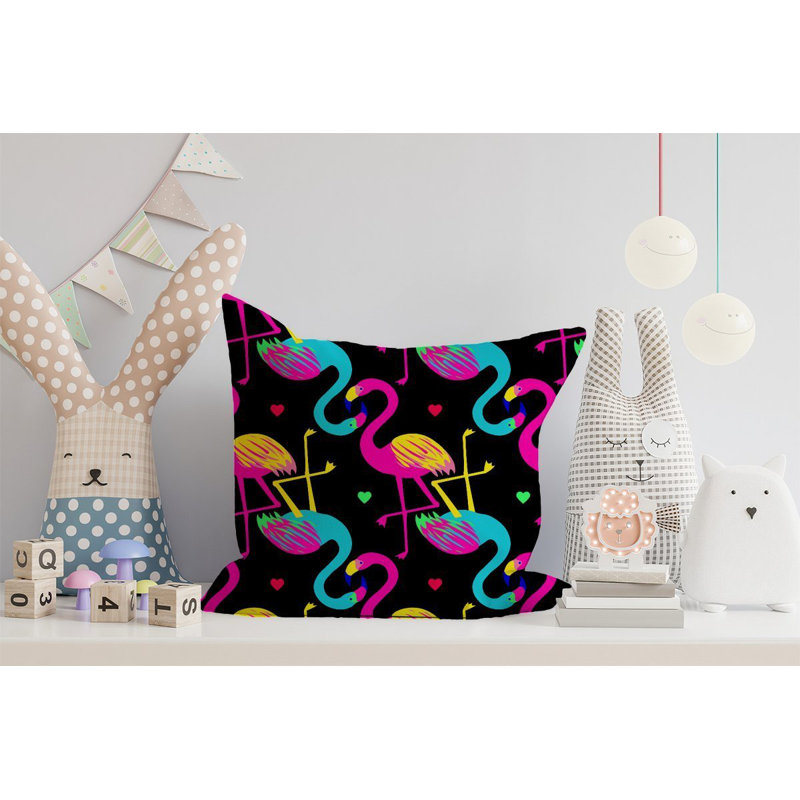 Stansted Vivid Flamingo Square Throw Cushion