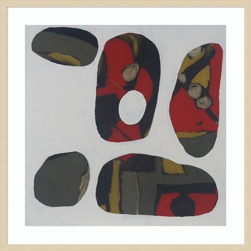 Painted Stones II by Erin McGee Ferrell Wood Framed Wall Art Print, 33" H x 33" W