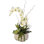 Real Touch Phalaenopsis Silk Orchid with Succulents Floral Arrangement in Pot
