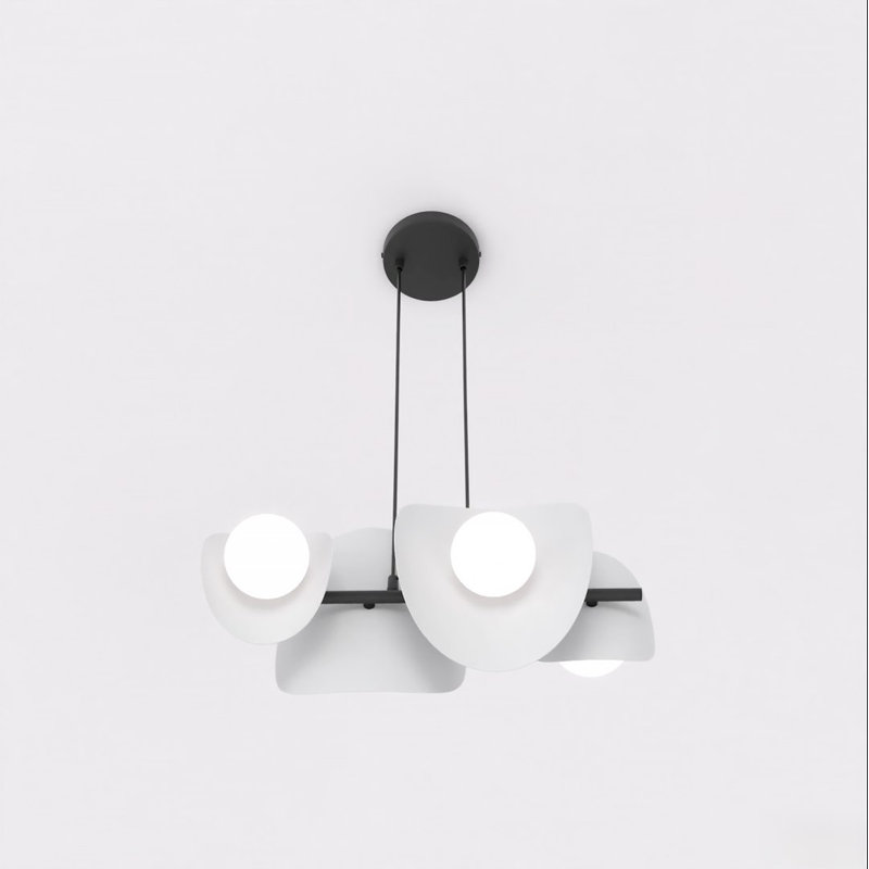 - Light Matt Pendant, Grey, 4 Lights