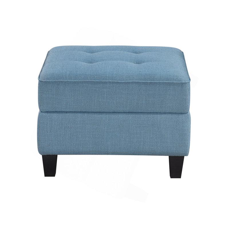Repose-pieds de rangement pour meubles de salon en bois massif touffeté confort moderne 1pc (SEULEMENT UN OTTOMAN)