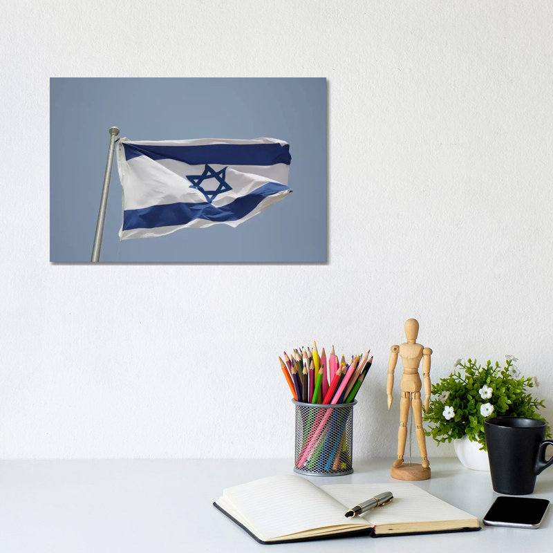 Israeli Flag by Unknown Artist - Wrapped Canvas Print